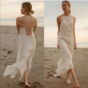 DOEN Handkerchief Whimsical Lace Boho Midi Dress